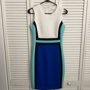 Calvin Klein Colorblock Scuba Dress